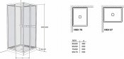 Ifö Next Duschkabin 90x90 Klarglas