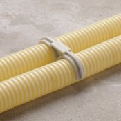 Kabel och rörfäste DSS, 2x 4-12 mm, Vit, 200st/förp