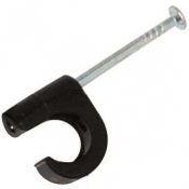 Spikklammer, Svart, För kabel 3-5 mm, 20 mm, 20 st