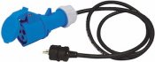 Övergångskabel 1-fas, Schuko, 216-6, 16A, 2 m