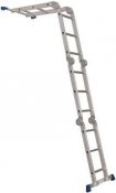Ledad kombinationsstege med iläggsskiva, 3,5 m