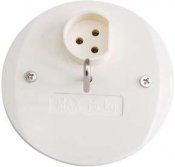 Takdoslock med lamputtag, Nova, 3-Pol (kron)