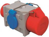 Grenuttag, 3-fas/Schuko, IP44