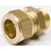 Rak koppling, D1402, Gul, Slätända x utvändig gänga Beskrivning: 22xG20