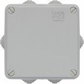 Plastkapsling, IP55, 100x100x50 mm, Med membran