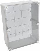 Plastkapsling IP55,310x240x110 mm,Transparent lock