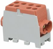 Fördelningsplint, AL/CU, Brun, 2x35+2x25 mm²