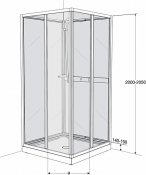 Ifö Next Duschkabin 90x90 Klarglas