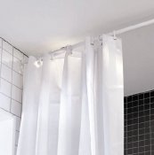 Draperistång Vit U-form 70x165x70 cm