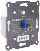 Dimmer, 5-100W LED, Vit, 1-pol/trapp