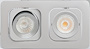 Downlight MD-125, LED, 2x6W, Silver, IP21