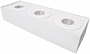 Utp. box för MD-360, 3-fack, vit