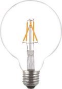 Filament LED-lampa, G125, Klar, 5,5W, E27, 230V