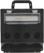 Uttagskapsling, Svart, 12 moduler, IP44