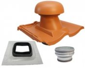 Frånluftshuv Plast Nova Ø125-160 mm Naturröd