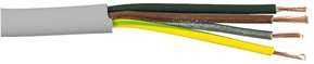 RKK (H05VV-F), 3G1,5mm², Grå, R100, 300/500V