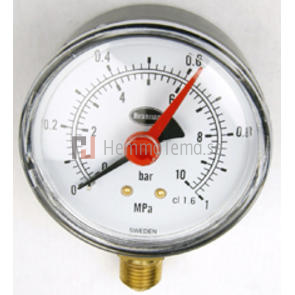 Tryckmätare husdiameter 63 mm 0-6 bar