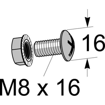 MP-937E Skruvpack M8x16 50st