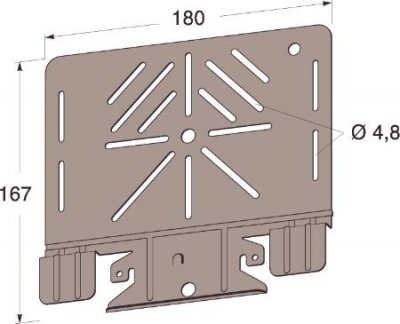 MP-955S Fästplåt Hålad