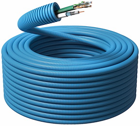 Flexrör 1x U/UTP Cat.6 + 1x Koax RG6T, Ø20mm, 100m