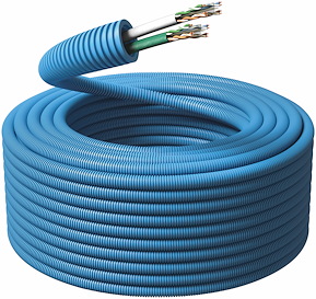 Flexrör 2x U/UTP Cat.6, Ø16mm, 100m, Ring
