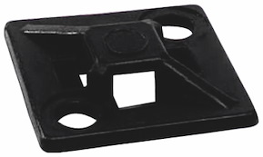 Buntbandsfäste 19,1x19,1 mm, Svart UV, 100-pack