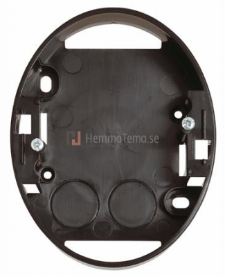 Renova Dosa up oval för 2-vägsuttag Svart