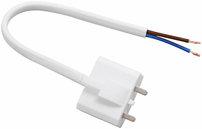 Lampsladd med ojordad DCL-stickpropp, 20 cm