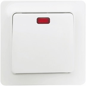 Strömbrytare GAMMA, tryck, med glimlampa