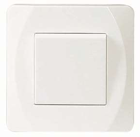 Strömbrytare Nova, Vit, 1-Pol/trapp