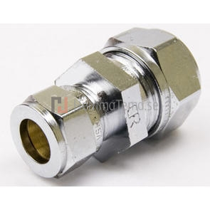 Rak koppling, D1401, Förkromad, förminskad Beskrivning: 12x10