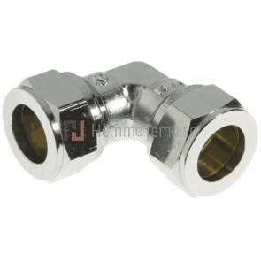 Vinkelkoppling 90°, D1410, Förkromad Beskrivning: 15