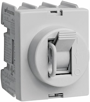 Huvudbrytare, 40A AC 22, vippa rund front