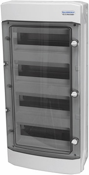 Normkapsling, ASA-plast, 48 moduler, IP65