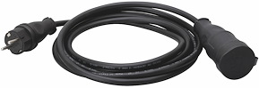 Skarvkabel Stage, 1-fas, Svart, 5 m, IP44