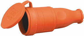 Skarvuttag gummi, Orange, IP44