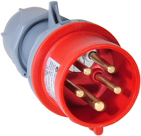 Fasväxlare, 16A, 3P+N+J, 400V, 6h, IP44