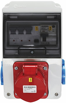 Uttagscentral Mini, 16A, IP44