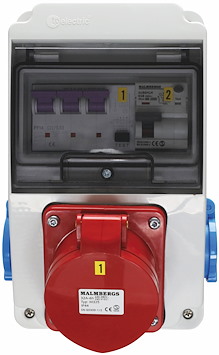 Uttagscentral Mini, 32A, IP44