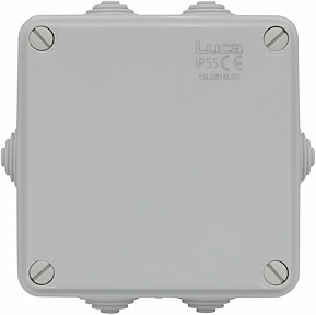 Plastkapsling, IP55, 100x100x50 mm, Med membran
