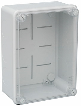 Plastkapsling IP55,160x135x77 mm,Transparent lock