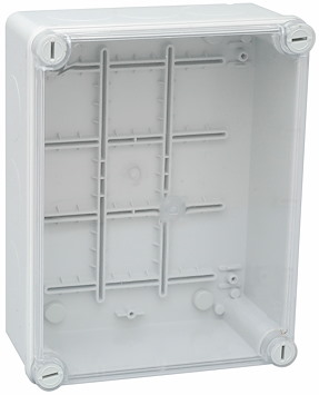 Plastkapsling IP55,220x170x80 mm, Transparent lock