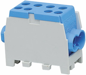 Fördelningsplint, AL/CU, Blå, 2x25+2x16 mm²