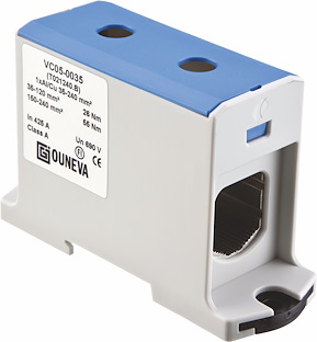 Universalplint, AL/CU, OTL, 35-240 mm², Blå