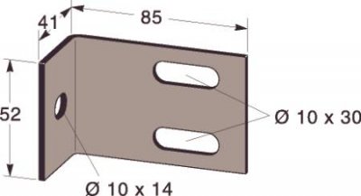 MP-283Z Vägg-Golvfäste