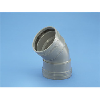 Böj 50 mm X 45° 2Muff 25 Stk Per Frp Grå Wafix