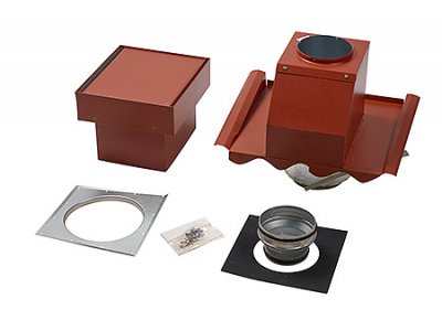 Frånluftshuv VTE T11 Ø125/160mm Tegelröd