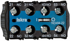 Hjälpkontaktblock, Iskra, 2 sl.+2 br.