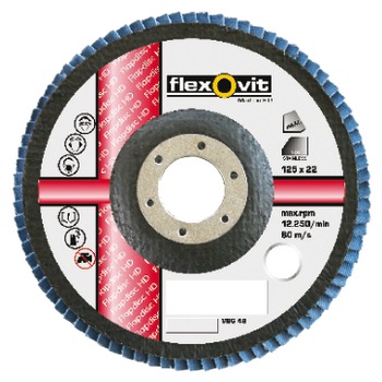 Lamellrondeller Flexovit Heavy Duty konvexa med fiberrygg Zirkon/Alox