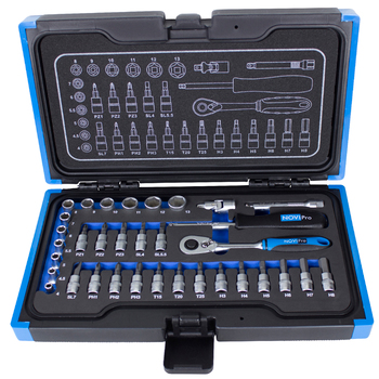 Hylsnyckelsts 1/4" 34 Del Novi